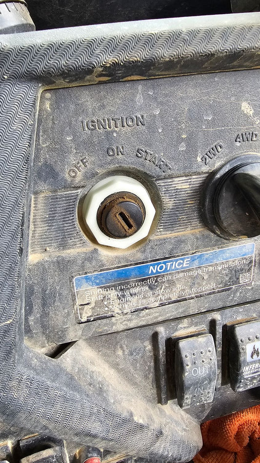 3d printed Glow in the dark ignition nut for Kawasaki SXS