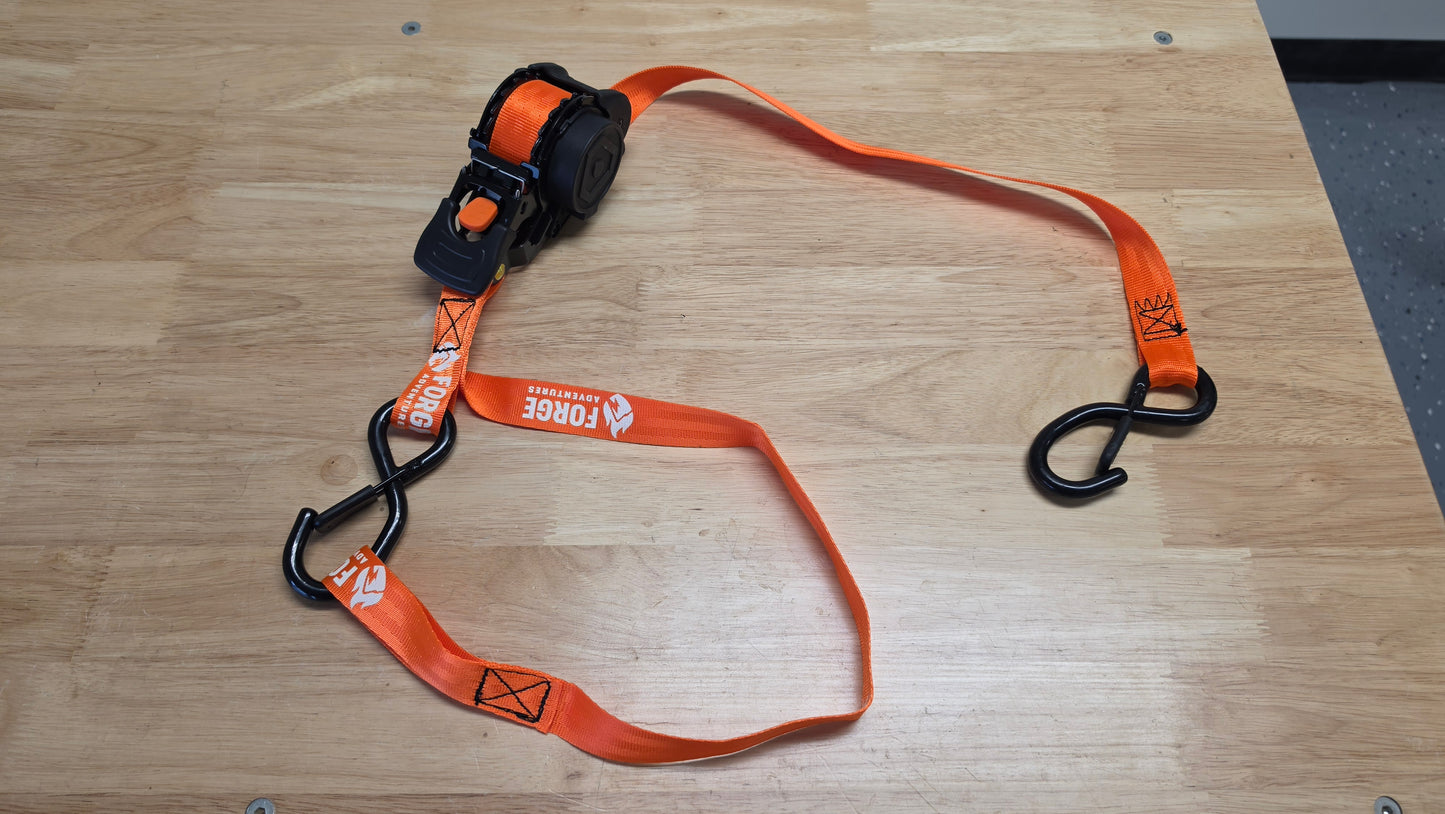 Automatic Ratchet Strap Retractable 1" X 10ft 800kg Motorcycle Tie Down Strap
