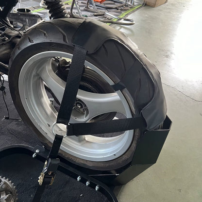 Motorcylce Ratcheting Wheel Basket Tie Down Restraint